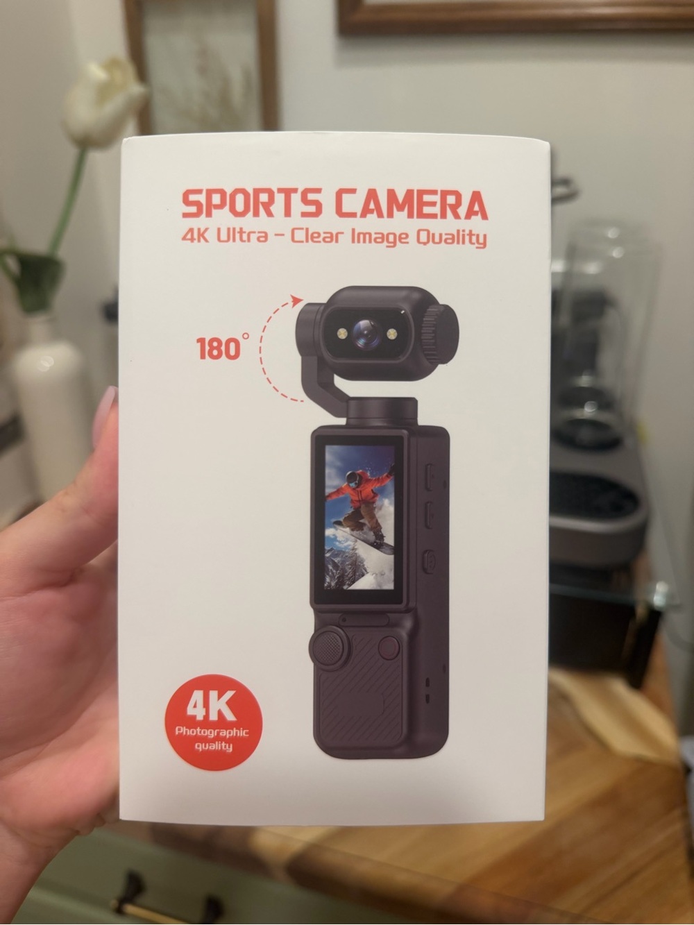 Sports Camera 4K Ultra Handheld Action Camera - Black
